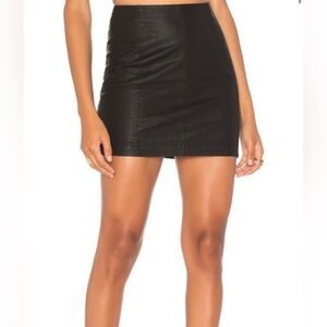 Free People Modern Femme Vegan Leather Black Mini Skirt | 4